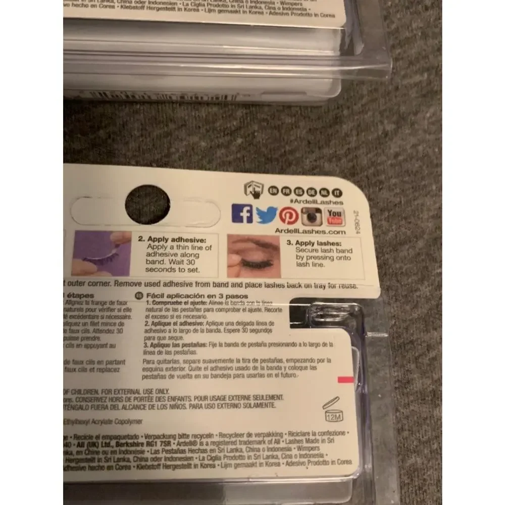 (2) Ardell Corset Lashes False Black 502 Eyelashes